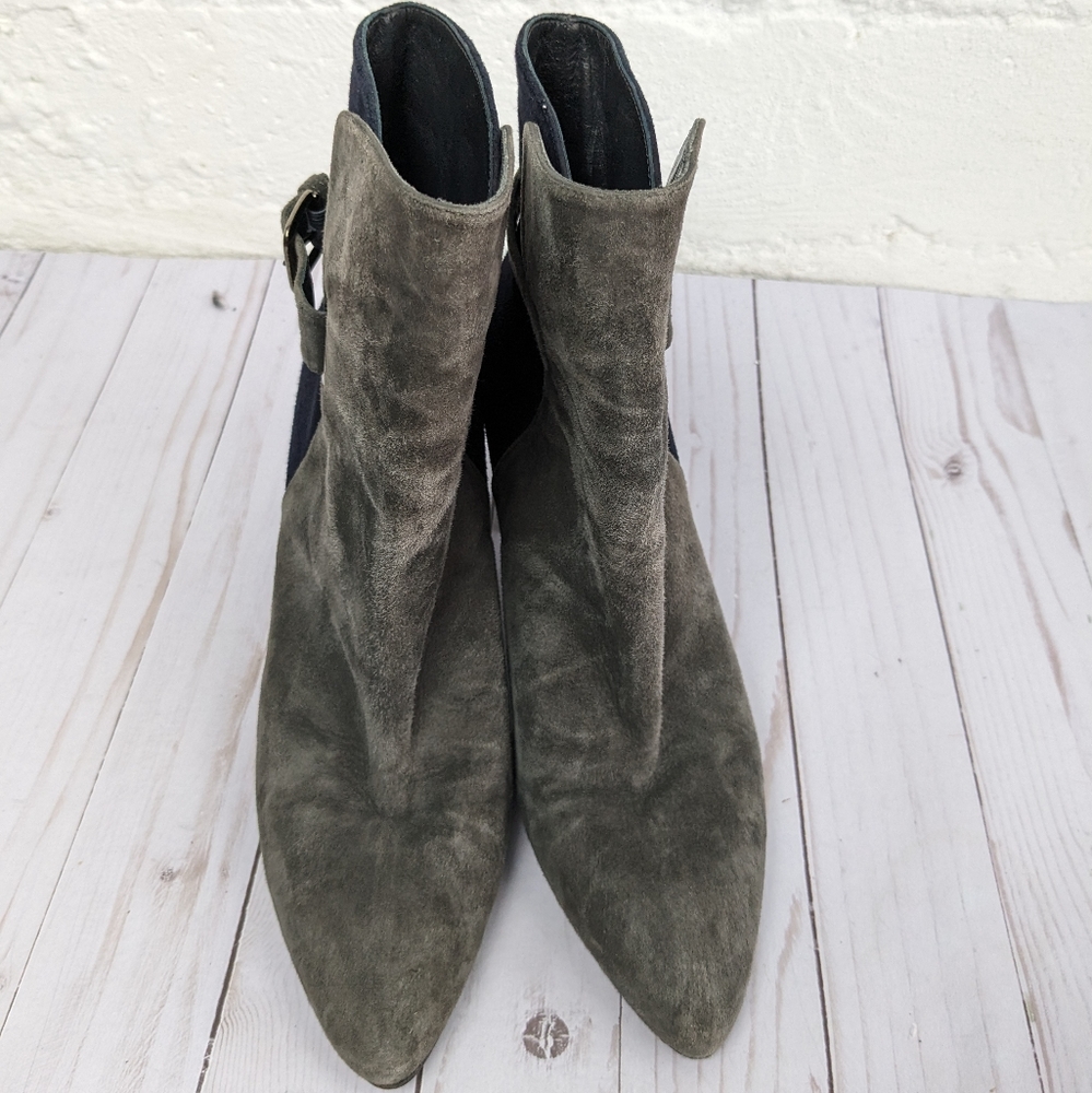 Stuart Weitzman • Imback Bi-color Ankle Boots - Picture 3 of 11